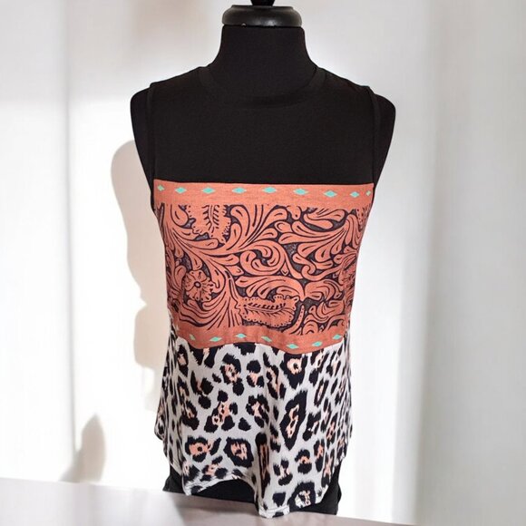 Leopard Multi Color-block T-shirt - Picture 8 of 8
